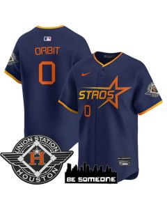 Men's Houston Astros #0 Orbit Navy 2025 City Connect Limited Stitched Baseball Jersey (Navy)