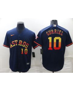 Men's Houston Astros #10 Yuli Gurriel 2022 Navy Cool Base Stitched Jersey (Navy)