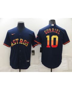 Men's Houston Astros #10 Yuli Gurriel 2022 Navy Cool Base Stitched Jersey