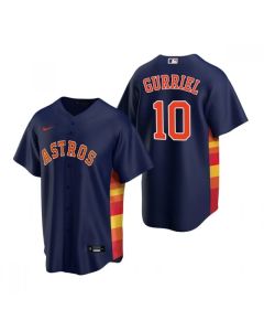 Men's Houston Astros #10 Yuli Gurriel Navy Cool Base Stitched Jersey