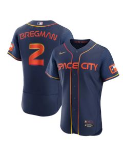 Men's Houston Astros #2 Alex Bregman 2022 Navy City Connect Flex Base Stitched Baseball Jersey (Navy)