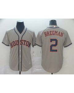Men's Houston Astros #2 Alex Bregman Grey Cool Base Stitched MLB Jersey (Grey)