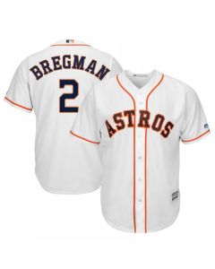 Men's Houston Astros #2 Alex Bregman White Cool Base Stitched MLB Jersey