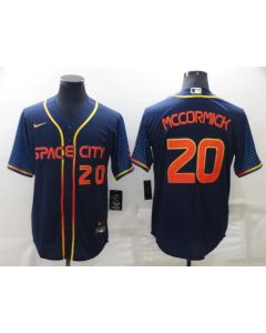 Men's Houston Astros #20 Chas McCormick 2022 Navy City Connect Cool Base Stitched Jersey