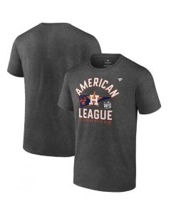 Men's Houston Astros 2021 Heathered Charcoal American League Champions Locker Room T-Shirt