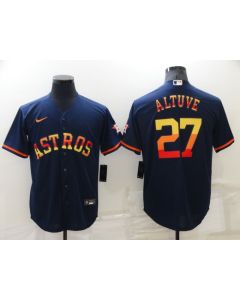 Men's Houston Astros #27 Jose Altuve 2022 Navy Cool Base Stitched Jersey (Navy)
