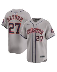 Men's Houston Astros #27 Jose Altuve Gray Road Limited Player Jersey (Gray)