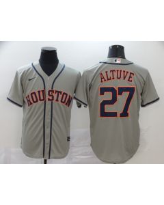 Men's Houston Astros #27 Jose Altuve Grey Cool Base Stitched MLB Jersey