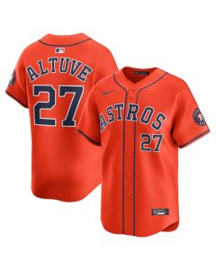 Men's Houston Astros #27 Jose Altuve Orange Alternate Limited Player Jersey
