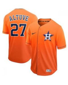 Men's Houston Astros #27 Jose Altuve Orange Cool Base Drift Edition Stitched Jersey