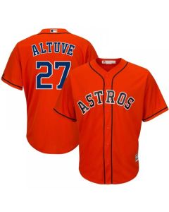 Men's Houston Astros #27 Jose Altuve Orange Cool Base Stitched MLB Jersey (Orange)