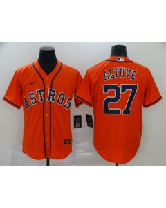 Men's Houston Astros #27 Jose Altuve Orange Cool Base Stitched MLB Jersey