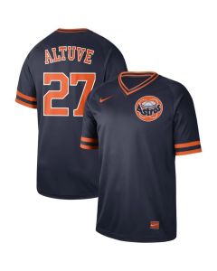 Men's Houston Astros #27 Jose Altuve "Tuve" Navy Cooperstown Collection Legend Stitched MLB Jersey