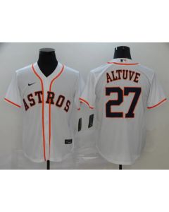 Men's Houston Astros #27 Jose Altuve White Cool Base Stitched MLB Jersey
