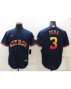 Men's Houston Astros #3 Jeremy Pena 2022 Navy Cool Base Stitched Jersey (Navy)