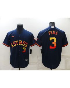Men's Houston Astros #3 Jeremy Pena 2022 Navy Cool Base Stitched Jersey