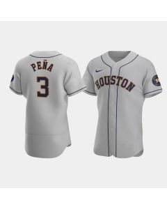 Men's Houston Astros #3 Jeremy Pena Gray Flex Base Stitched Jersey (Gray)