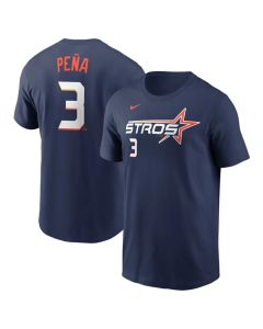 Men's Houston Astros #3 Jeremy Pena Navy 2025 City Connect Fuse Name & Number T-Shirt (Navy)