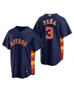 Men's Houston Astros #3 Jeremy Pena Navy Cool Base Stitched Jersey