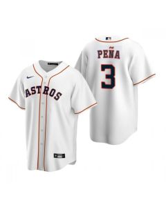 Men's Houston Astros #3 Jeremy Pena White Cool Base Stitched Jersey