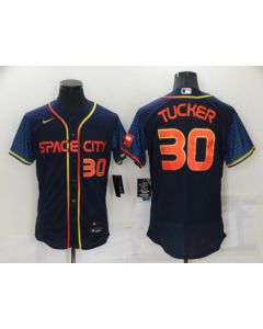 Men's Houston Astros #30 Kyle Tucker 2022 Navy City Connect Flex Base Stitched Baseball Jersey