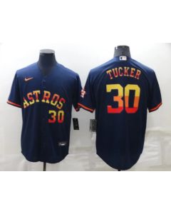 Men's Houston Astros #30 Kyle Tucker 2022 Navy Cool Base Stitched Jersey