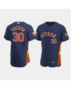 Men's Houston Astros #30 Kyle Tucker Navy 60th Anniversary Flex Base Stitched Baseball Jersey
