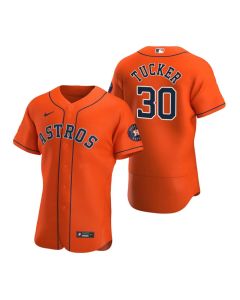 Men's Houston Astros #30 Kyle Tucker Orange Flex Base Stitched Jersey
