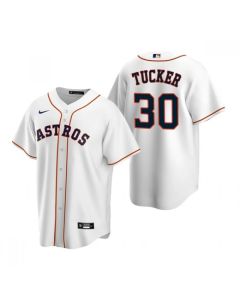 Men's Houston Astros #30 Kyle Tucker White Cool Base Stitched Jersey