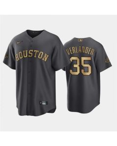 Men's Houston Astros #35 Justin Verlander 2022 All-Star CharcoalCool Base Stitched Baseball Jersey
