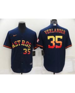 Men's Houston Astros #35 Justin Verlander 2022 Navy Cool Base Stitched Jersey