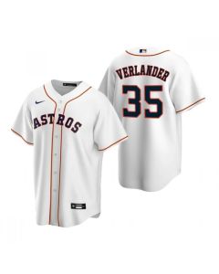 Men's Houston Astros #35 Justin Verlander White Cool Base Stitched Jersey