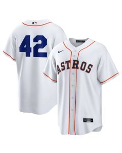 Men's Houston Astros #42 Jackie Robinson Nike White Home 2025 Jackie Robinson Day Replica Jersey (White)