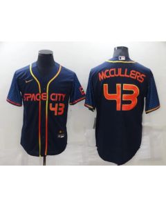 Men's Houston Astros #43 Lance McCullers 2022 Navy City Connect Cool Base Stitched Jersey