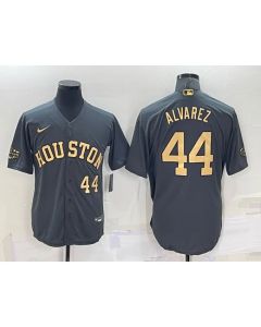 Men's Houston Astros #44 Yordan Alvarez 2022 All-Star Charcoal Cool Base Stitched Baseball Jersey