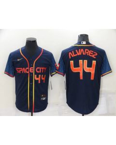 Men's Houston Astros #44 Yordan Alvarez 2022 Navy City Connect Cool Base Stitched Jersey (Navy)