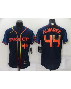 Men's Houston Astros #44 Yordan Alvarez 2022 Navy City Connect Flex Base Stitched Baseball Jersey