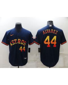Men's Houston Astros #44 Yordan Alvarez 2022 Navy Cool Base Stitched Jersey