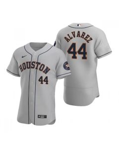 Men's Houston Astros #44 Yordan Alvarez Gray Flex Base Stitched Jersey (Gray)