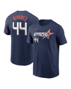 Men's Houston Astros #44 Yordan Alvarez Navy 2025 City Connect Fuse Name & Number T-Shirt (Navy)