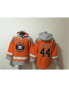 Men's Houston Astros #44 Yordan Alvarez Orange Ageless Must-Have Lace-Up Pullover Hoodie