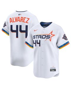 Men's Houston Astros #44 Yordan Alvarez White 2025 City Connect Limited Stitched Baseball Jersey
