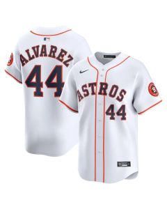 Men's Houston Astros #44 Yordan Alvarez White Home Limited Player Jersey (White)