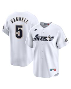 Men's Houston Astros #5 Jeff Bagwell Nike White Throwback Cooperstown Collection Limited Jersey
