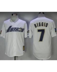 Men's Houston Astros #7 Craig Biggio White Cool Base Stitched Baseball Jersey