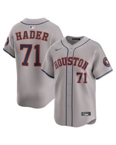 Men's Houston Astros #71 Josh Hader Gray Road Limited Jersey (Gray)