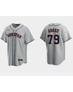 Men's Houston Astros #79 Jose Abreu Grey Cool Base Stitched Jersey