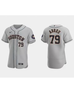 Men's Houston Astros #79 Jose Abreu Grey Flex Base Stitched Jersey