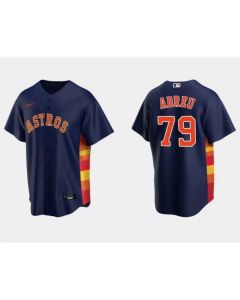 Men's Houston Astros #79 Jose Abreu Navy Cool Base Stitched Jersey