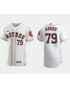 Men's Houston Astros #79 Jose Abreu White Flex Base Stitched Jersey